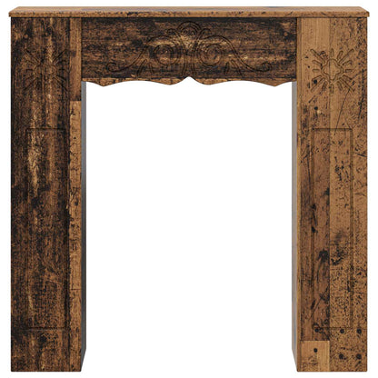 vidaXL Fireplace Surround Old Wood 102 x 20 x 102 cm Engineered Wood 4