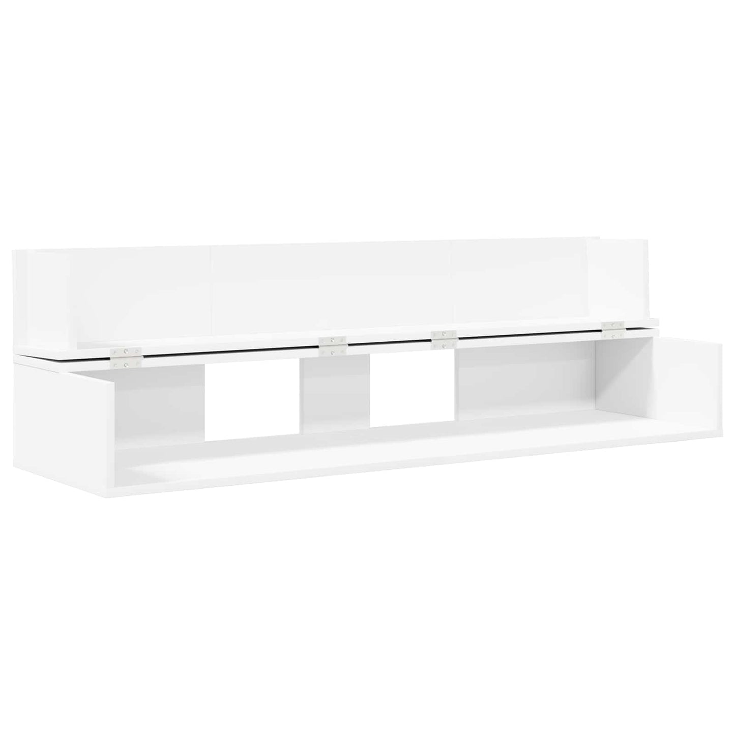 vidaXL Studio Desk White 152 x 40 x 19.5 cm Engineered Wood 4