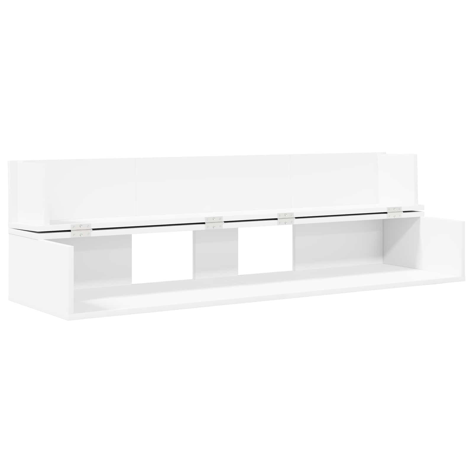 vidaXL Studio Desk White 152 x 40 x 19.5 cm Engineered Wood 4