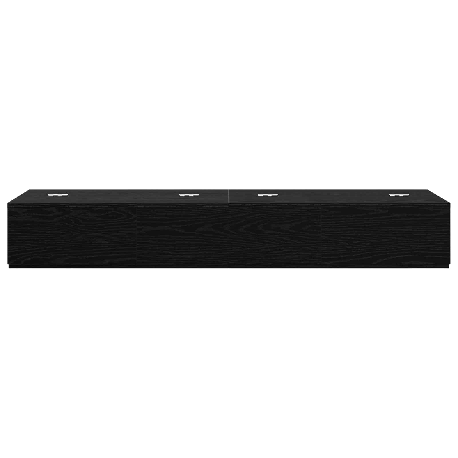vidaXL Studio Desk Black Oak 152 x 40 x 19.5 cm Engineered Wood 5