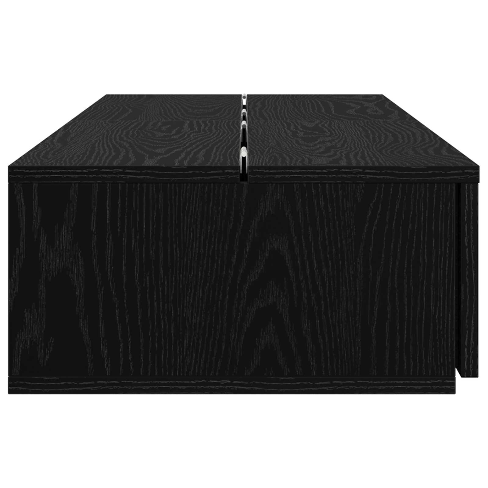 vidaXL Studio Desk Black Oak 152 x 40 x 19.5 cm Engineered Wood 6