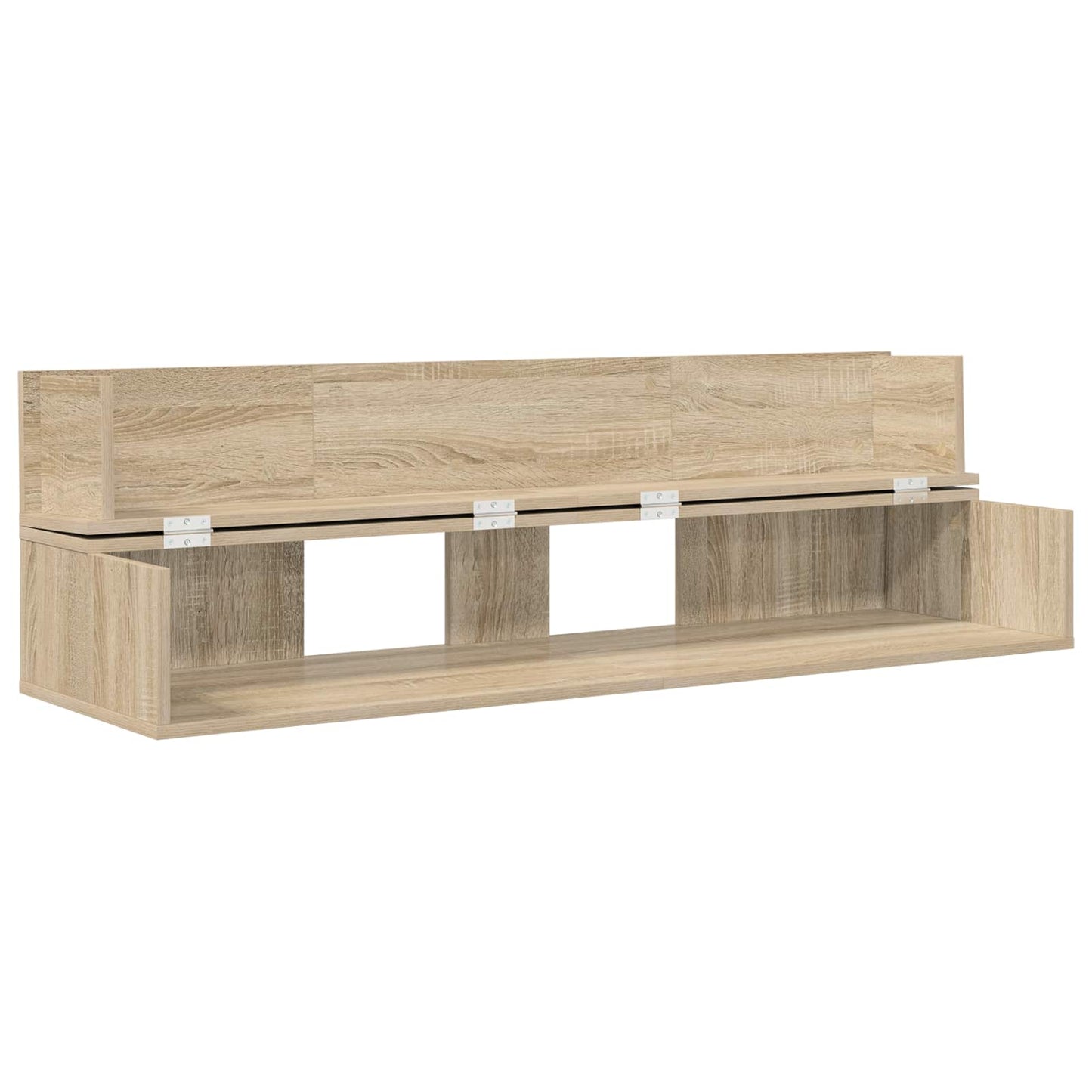 vidaXL Studio Desk Sonoma Oak 152 x 40 x 19.5 cm Engineered Wood 4