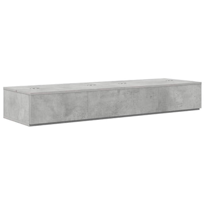 vidaXL Studio Desk Concrete Grey 152 x 40 x 19.5 cm Engineered Wood 2