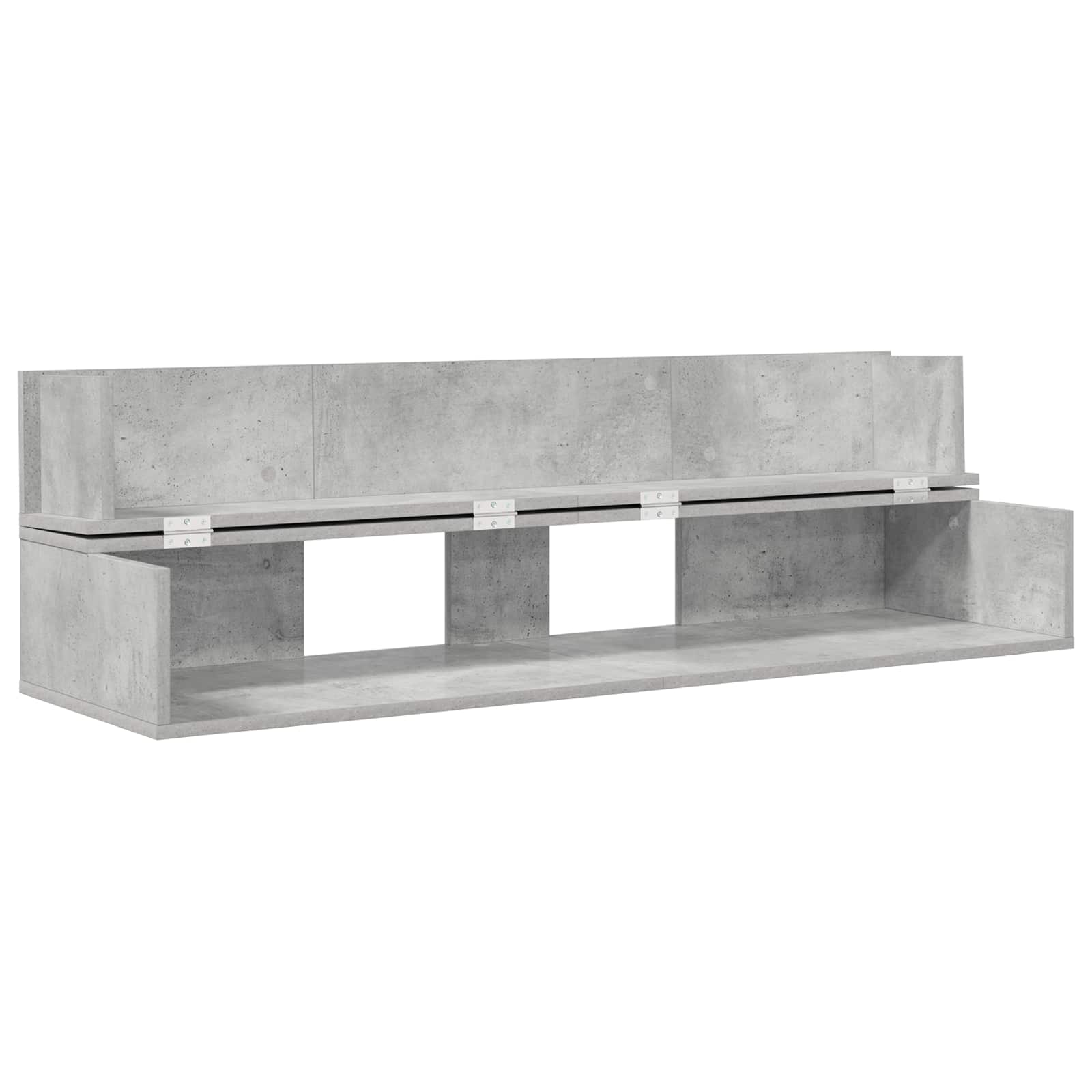 vidaXL Studio Desk Concrete Grey 152 x 40 x 19.5 cm Engineered Wood 4