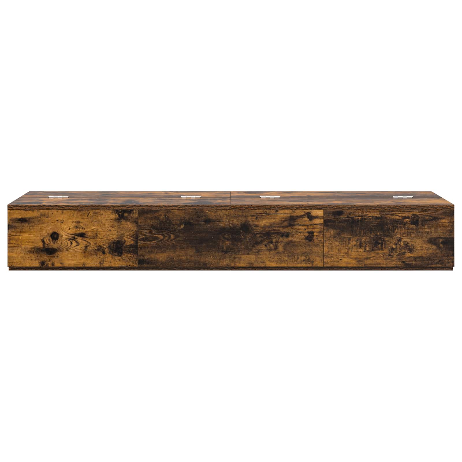 vidaXL Studio Desk Smoked Oak 152 x 40 x 19.5 cm Engineered Wood 5