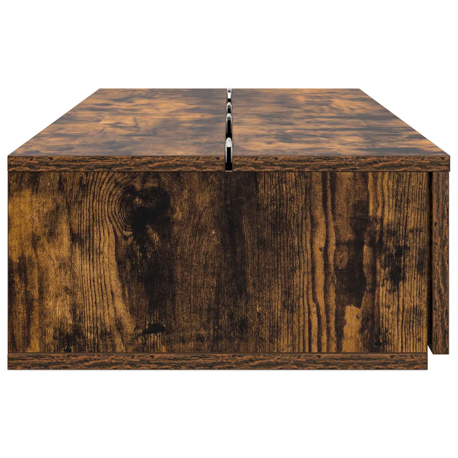 vidaXL Studio Desk Smoked Oak 152 x 40 x 19.5 cm Engineered Wood 6