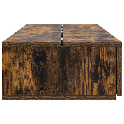 vidaXL Studio Desk Smoked Oak 152 x 40 x 19.5 cm Engineered Wood 6