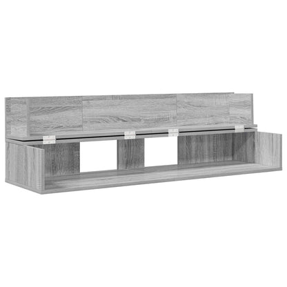 vidaXL Studio Desk Grey Sonoma 152 x 40 x 19.5 cm Engineered Wood 4