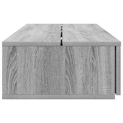 vidaXL Studio Desk Grey Sonoma 152 x 40 x 19.5 cm Engineered Wood 6