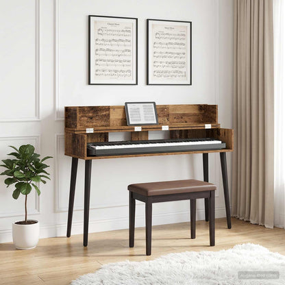 vidaXL Studio Desk Oak Wood 152 x 40 x 19.5 cm Engineered Wood 1