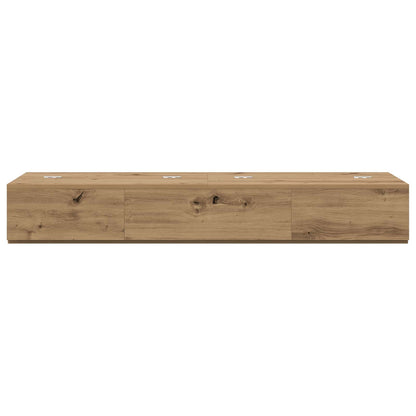 vidaXL Studio Desk Artisan Oak 152 x 40 x 19.5 cm Engineered Wood 5