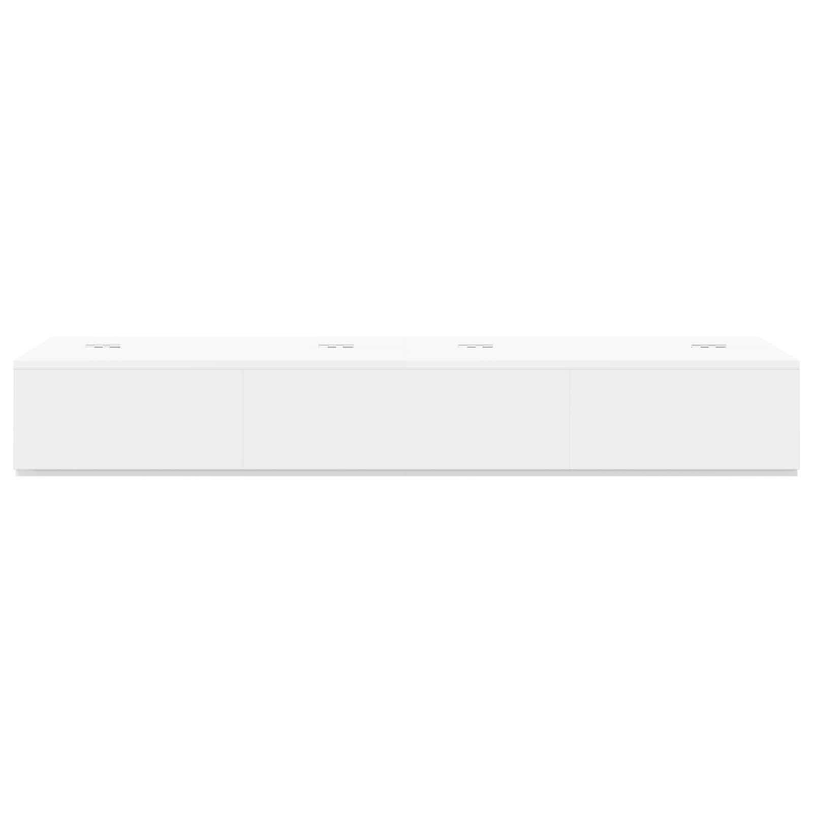 vidaXL Studio Desk White 130 x 40 x 19.5 cm Engineered Wood 5