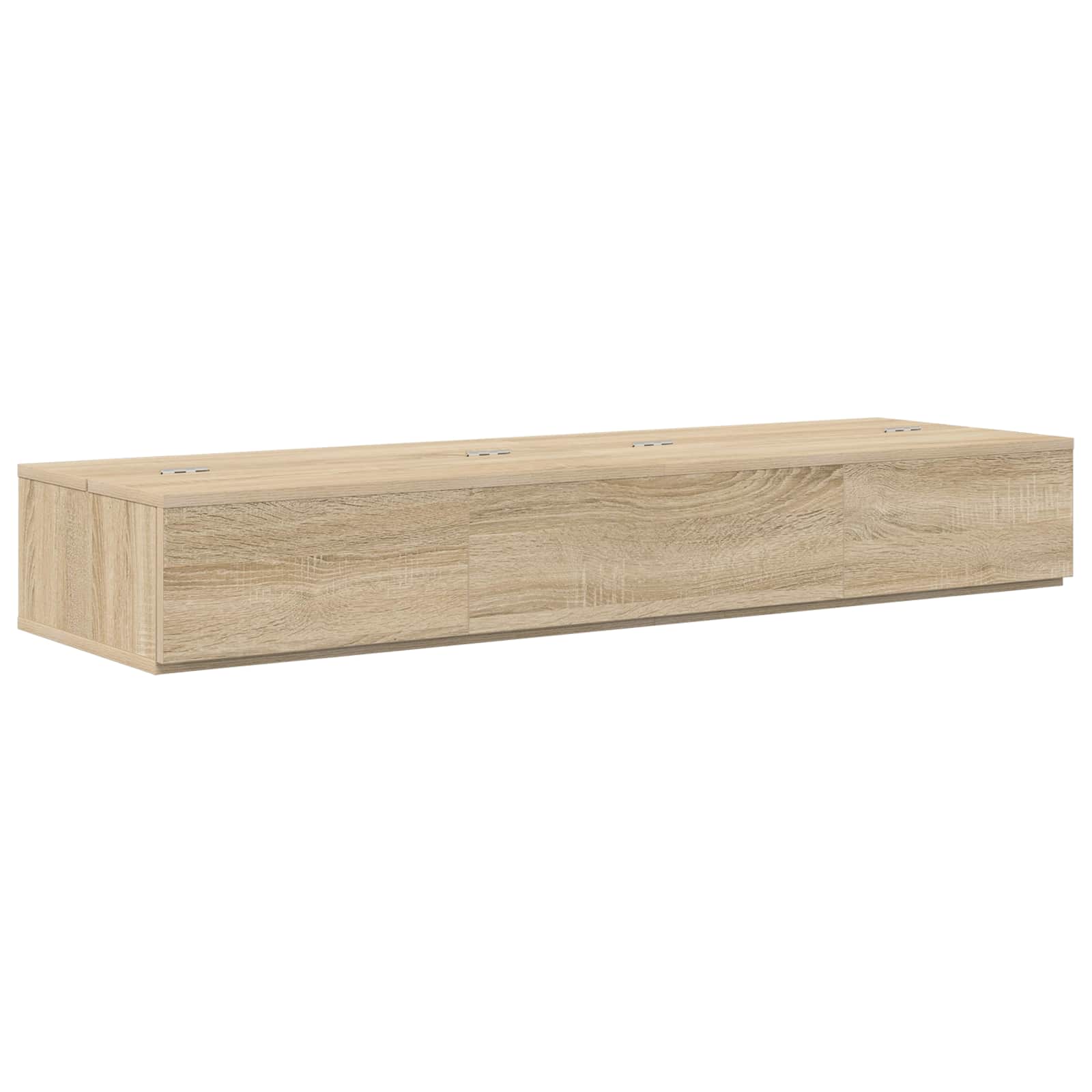 vidaXL Studio Desk Sonoma Oak 130 x 40 x 19.5 cm Engineered Wood 2