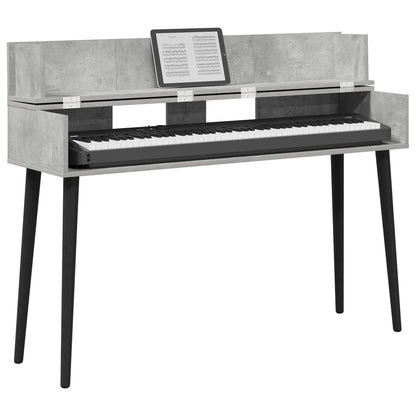 vidaXL Studio Desk Concrete Grey 130 x 40 x 19.5 cm Engineered Wood 3