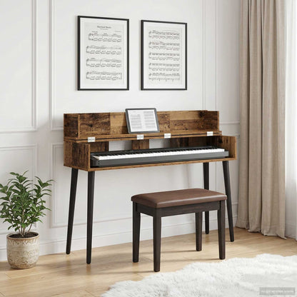 vidaXL Studio Desk Oak Wood 130 x 40 x 19.5 cm Engineered Wood 1