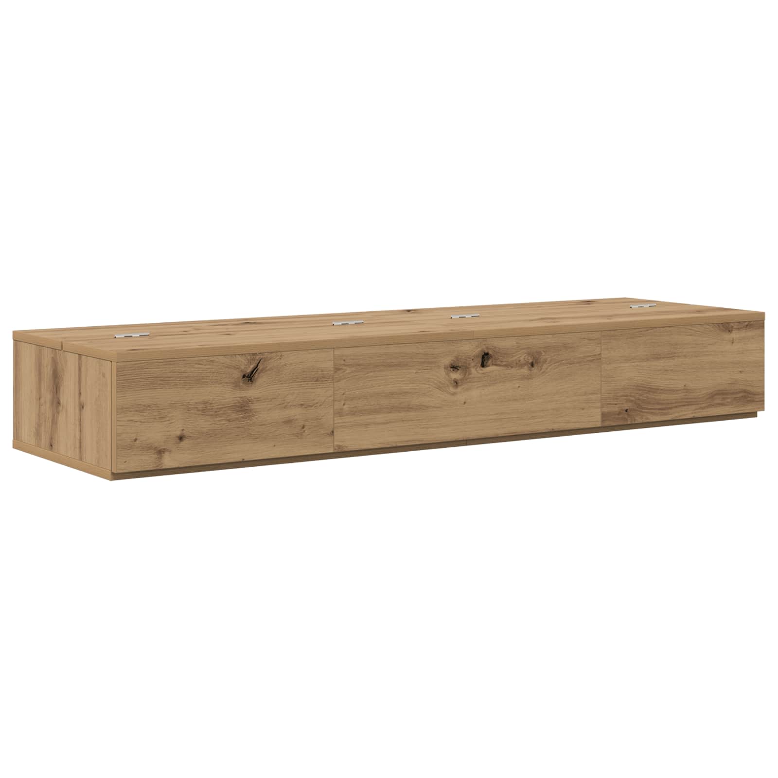 vidaXL Studio Desk Artisan Oak 130 x 40 x 19.5 cm Engineered Wood 2