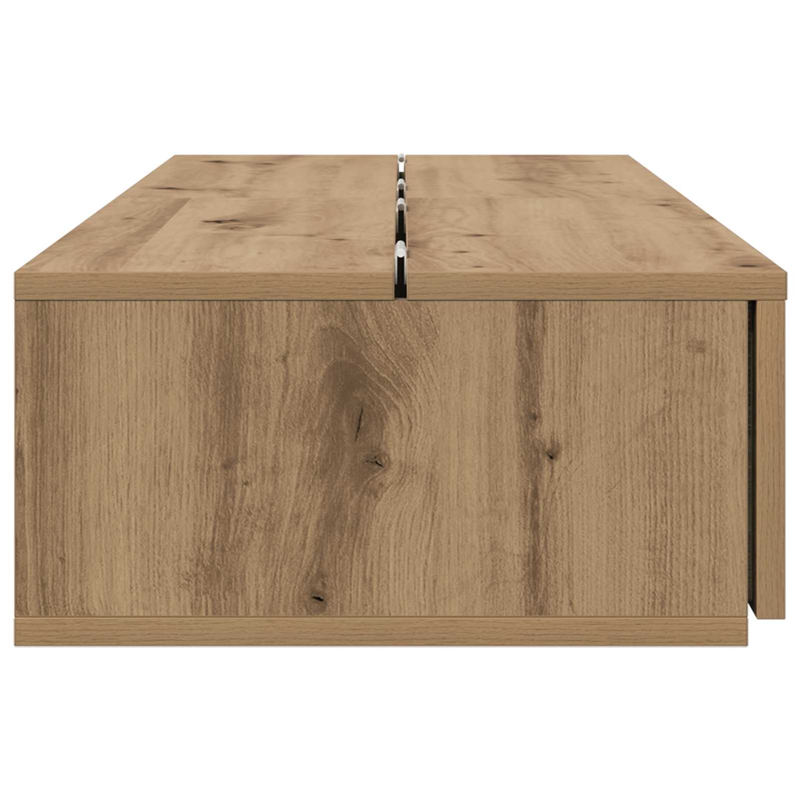 vidaXL Studio Desk Artisan Oak 130 x 40 x 19.5 cm Engineered Wood 6