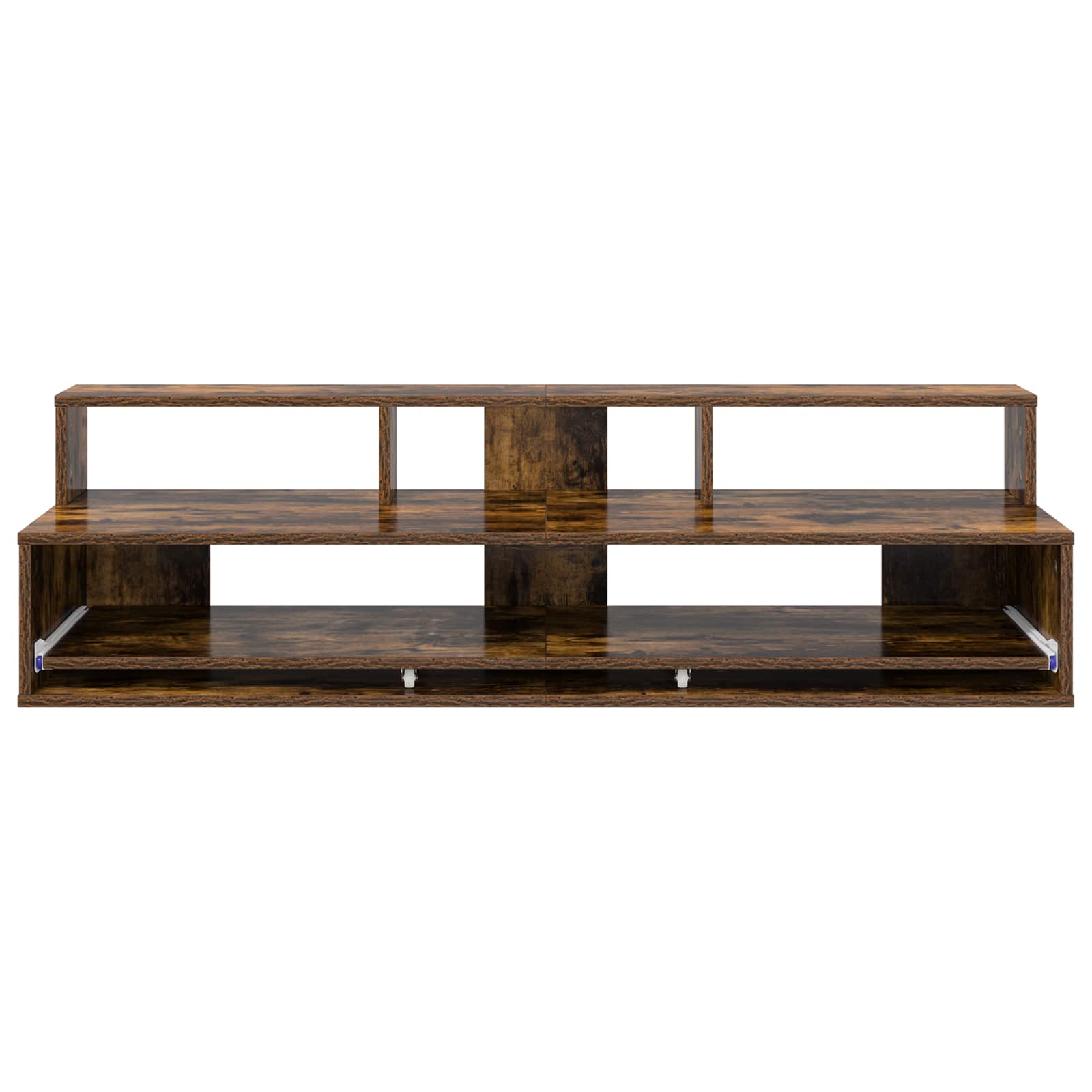 vidaXL Studio Desk Smoked Oak 130 x 42.5 x 36 cm Engineered Wood 5