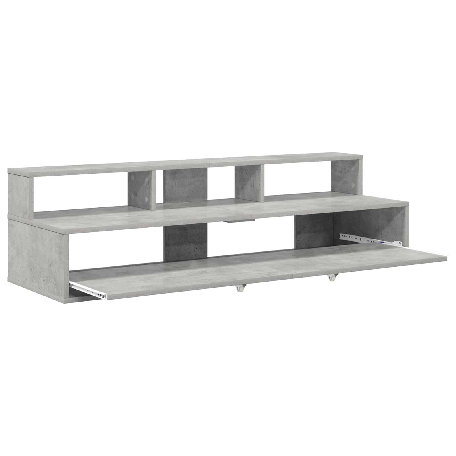 vidaXL Studio Desk Concrete Grey 110 x 42.5 x 36 cm Engineered Wood 4