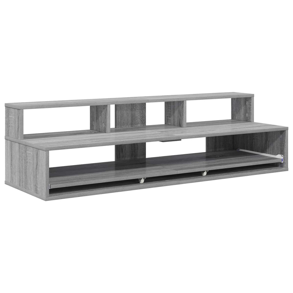 vidaXL Studio Desk Grey Sonoma 110 x 42.5 x 36 cm Engineered Wood 2
