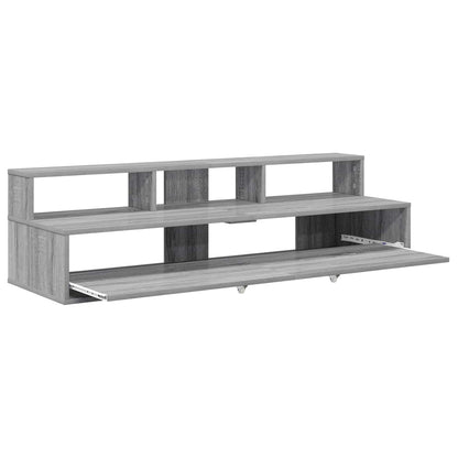 vidaXL Studio Desk Grey Sonoma 110 x 42.5 x 36 cm Engineered Wood 4