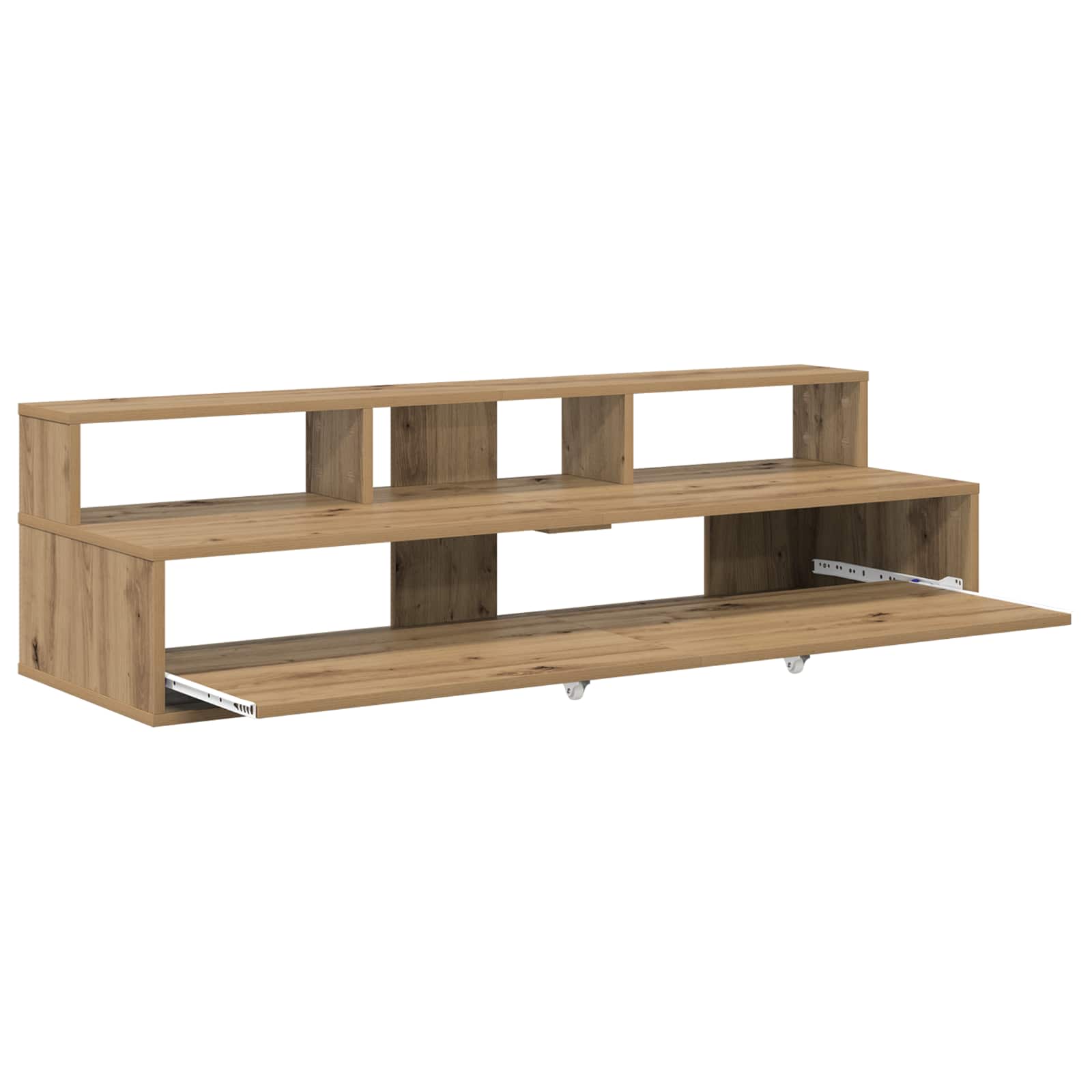 vidaXL Studio Desk Artisan Oak 110 x 42.5 x 36 cm Engineered Wood 4