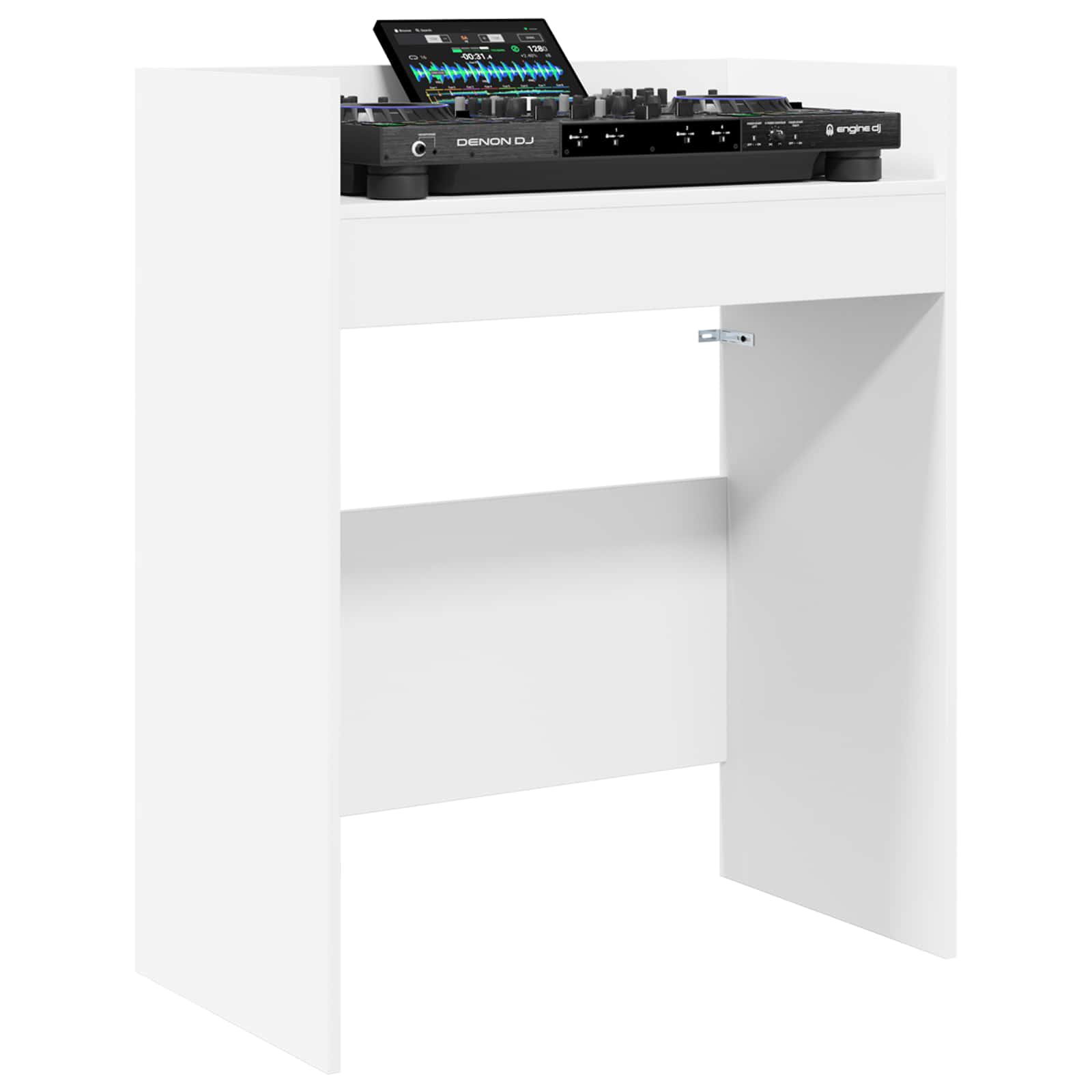vidaXL DJ Table White 102 x 45 x 102 cm Engineered Wood 3