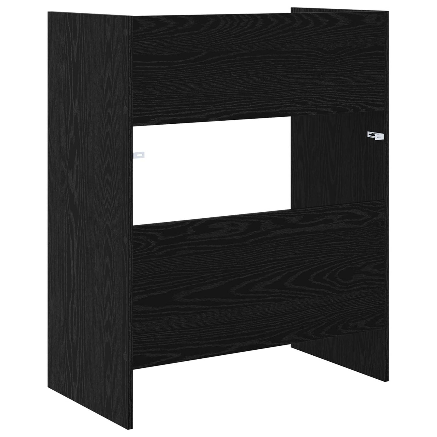 vidaXL DJ Table Black Oak 102 x 45 x 102 cm Engineered Wood 6