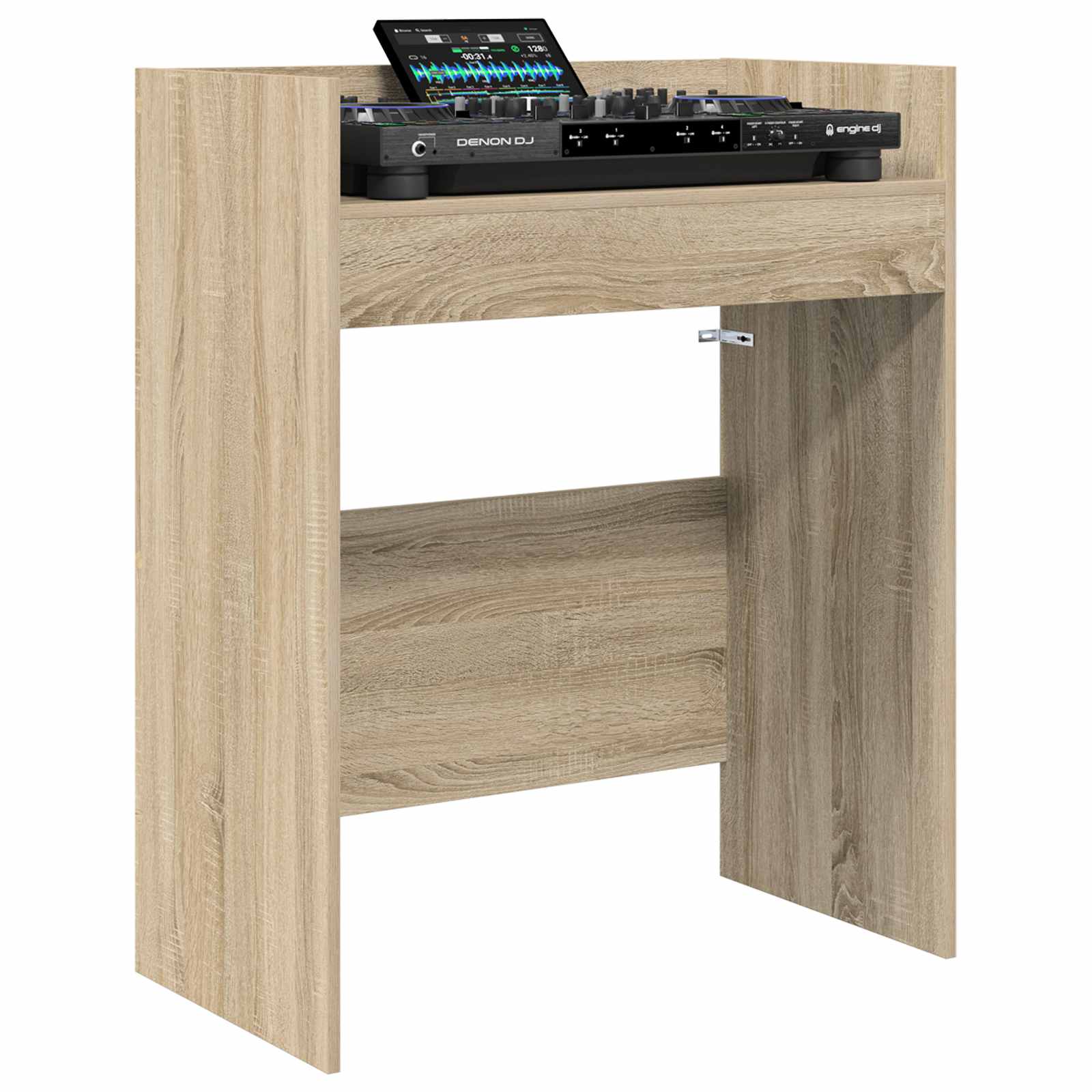 vidaXL DJ Table Sonoma Oak 102 x 45 x 102 cm Engineered Wood 3