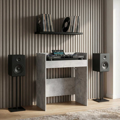 vidaXL DJ Table Concrete Grey 102 x 45 x 102 cm Engineered Wood 1