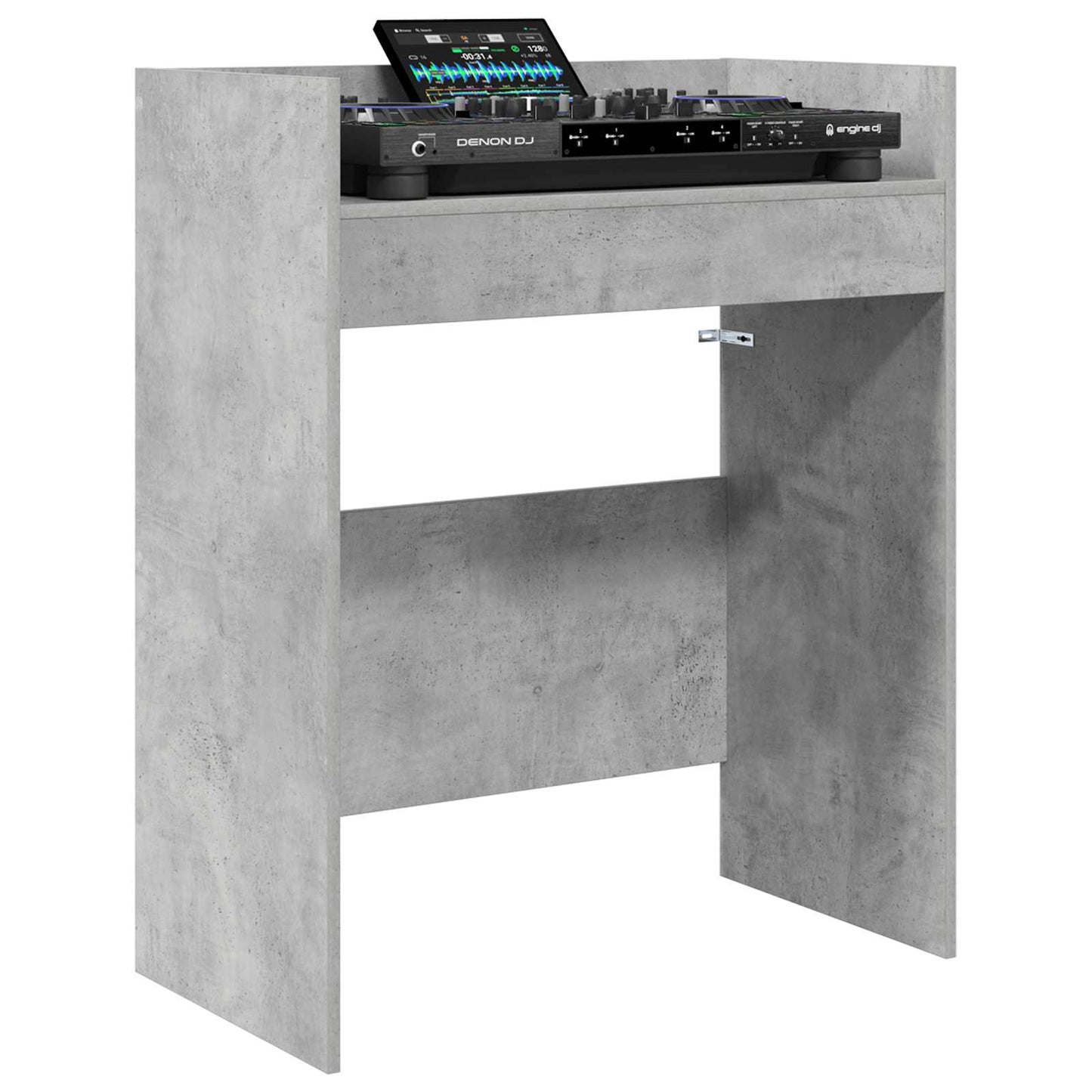 vidaXL DJ Table Concrete Grey 102 x 45 x 102 cm Engineered Wood 3