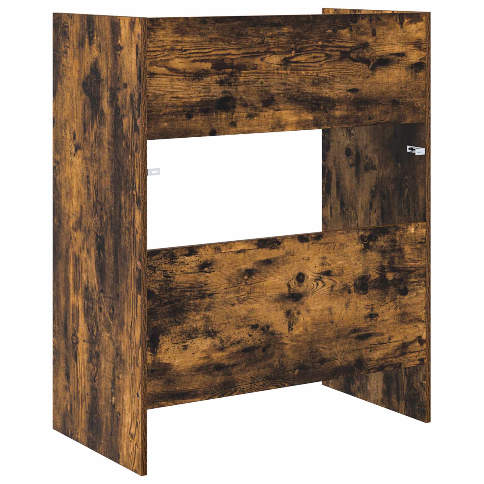 vidaXL DJ Table Smoked Oak 102 x 45 x 102 cm Engineered Wood 6
