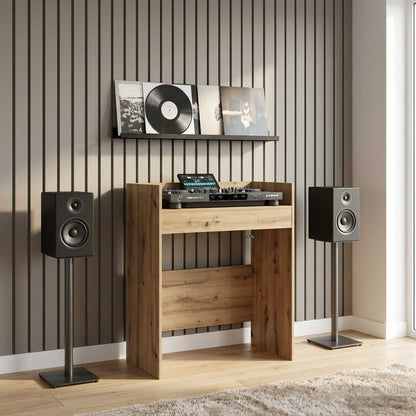vidaXL DJ Table Artisan Oak 102 x 45 x 102 cm Engineered Wood 1