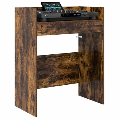 DJ Table Engineered Wood 82 x 45 x 102 cm Smoked oak