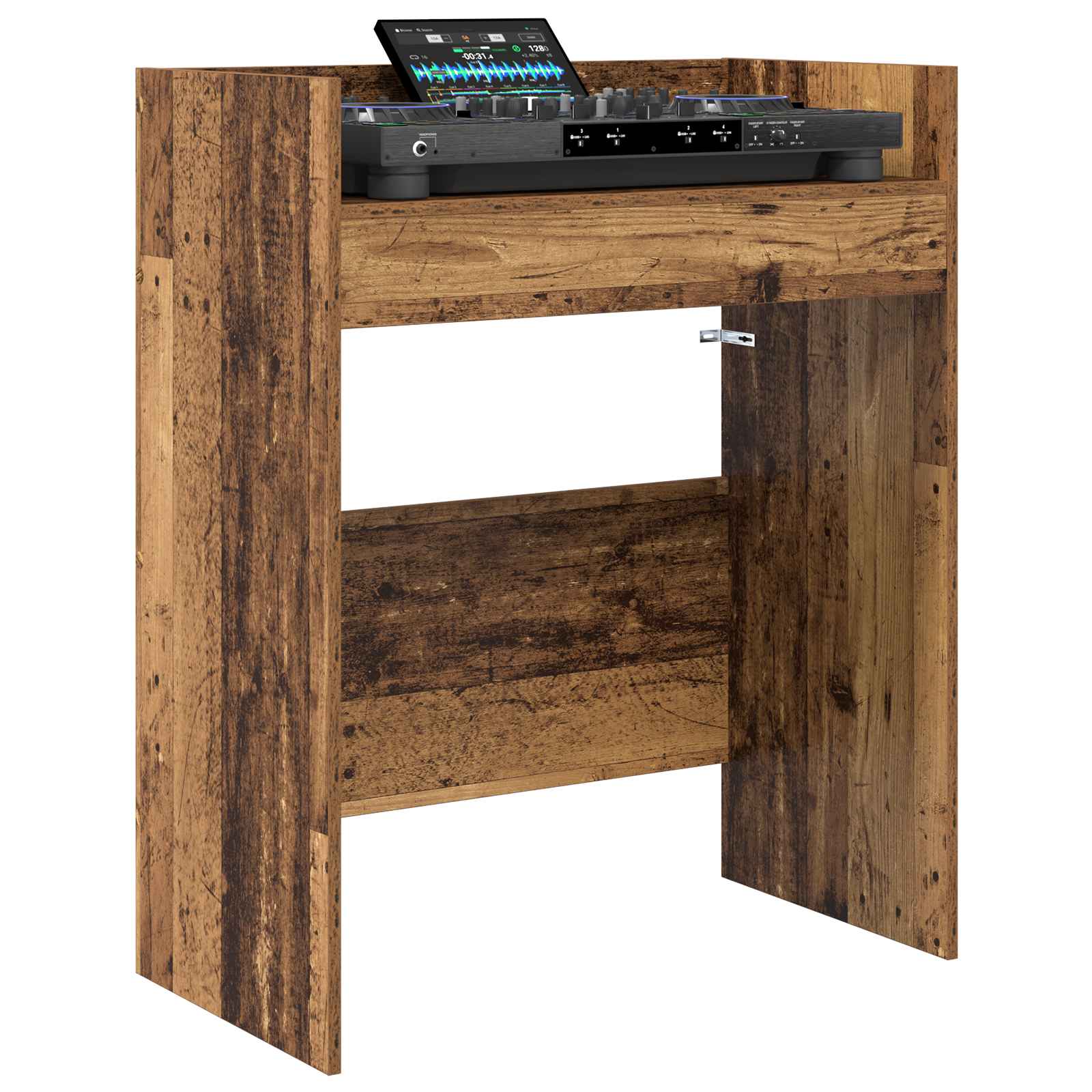 vidaXL DJ Table Oak Wood 82 x 45 x 102 cm Engineered Wood 3