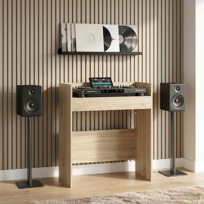 vidaXL DJ Table Sonoma Oak 62 x 45 x 102 cm Engineered Wood 1