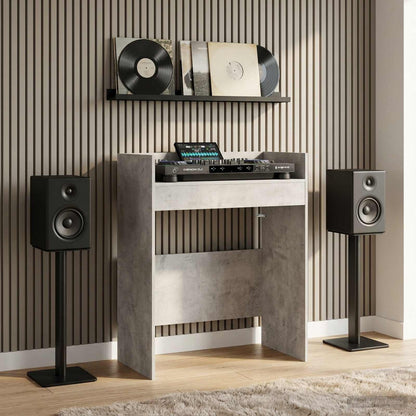vidaXL DJ Table Concrete Grey 62 x 45 x 102 cm Engineered Wood 1
