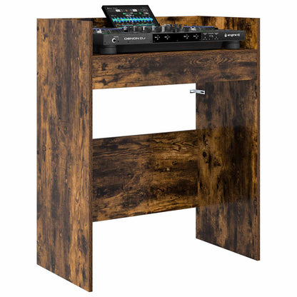 vidaXL DJ Table Smoked Oak 62 x 45 x 102 cm Engineered Wood 3