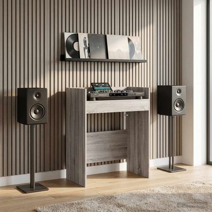 vidaXL DJ Table Grey Sonoma 62 x 45 x 102 cm Engineered Wood 1