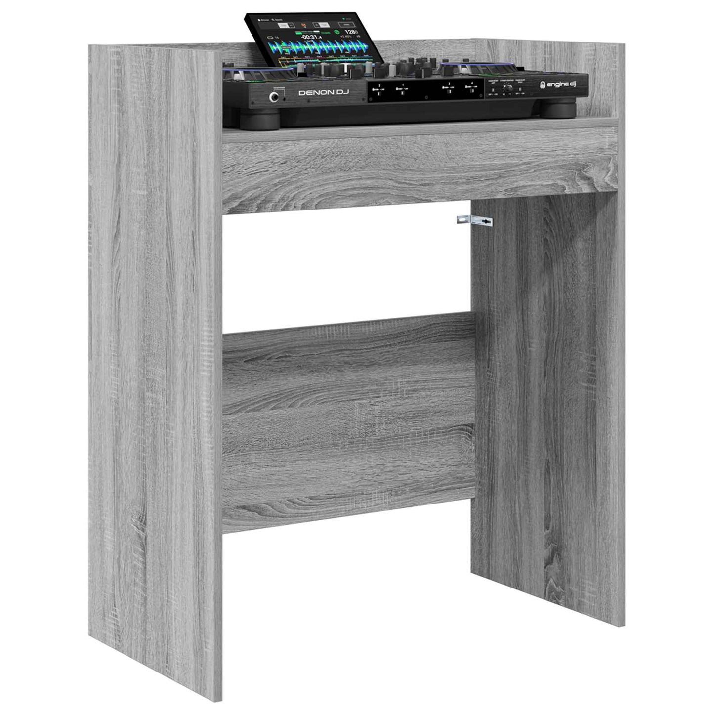 vidaXL DJ Table Grey Sonoma 62 x 45 x 102 cm Engineered Wood 3