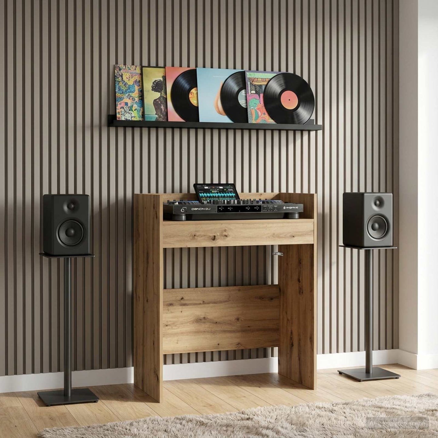 vidaXL DJ Table Artisan Oak 62 x 45 x 102 cm Engineered Wood 1