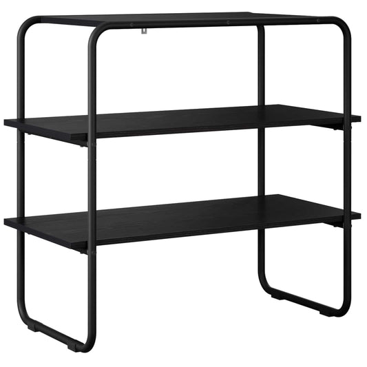 vidaXL Console Table Black Oak 80 x 41 x 75 cm Engineered Wood 2