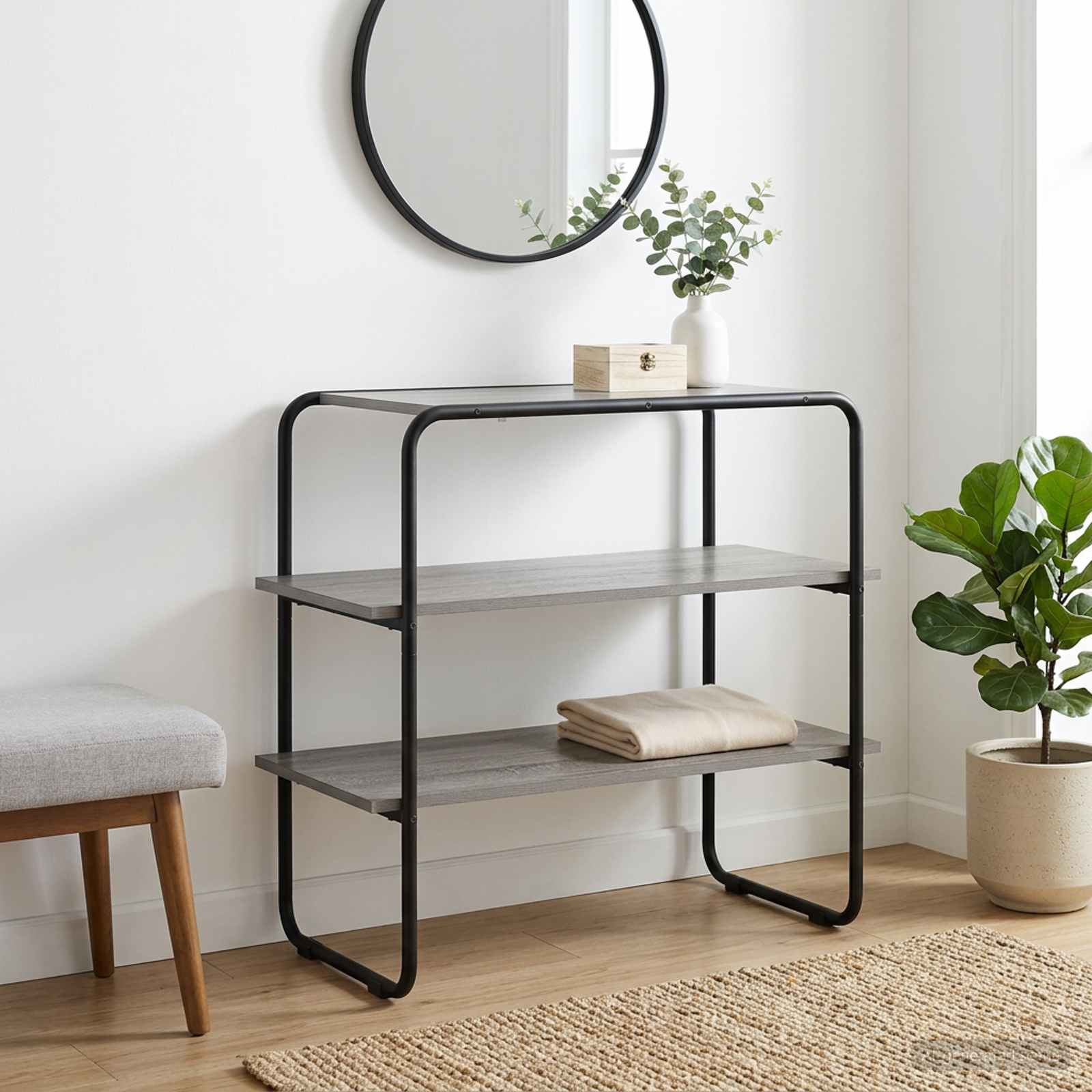 vidaXL Console Table Grey Sonoma 80 x 41 x 75 cm Engineered Wood 1