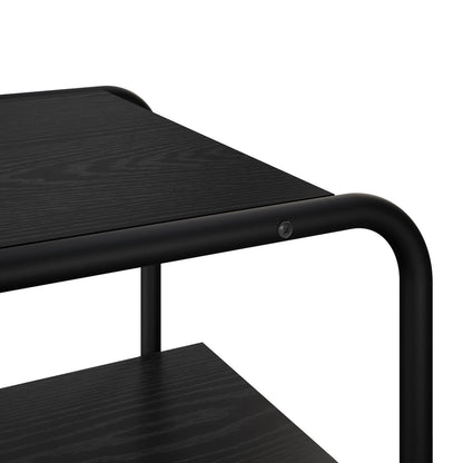 vidaXL Console Table Black Oak 100 x 41 x 75 cm Engineered Wood 6