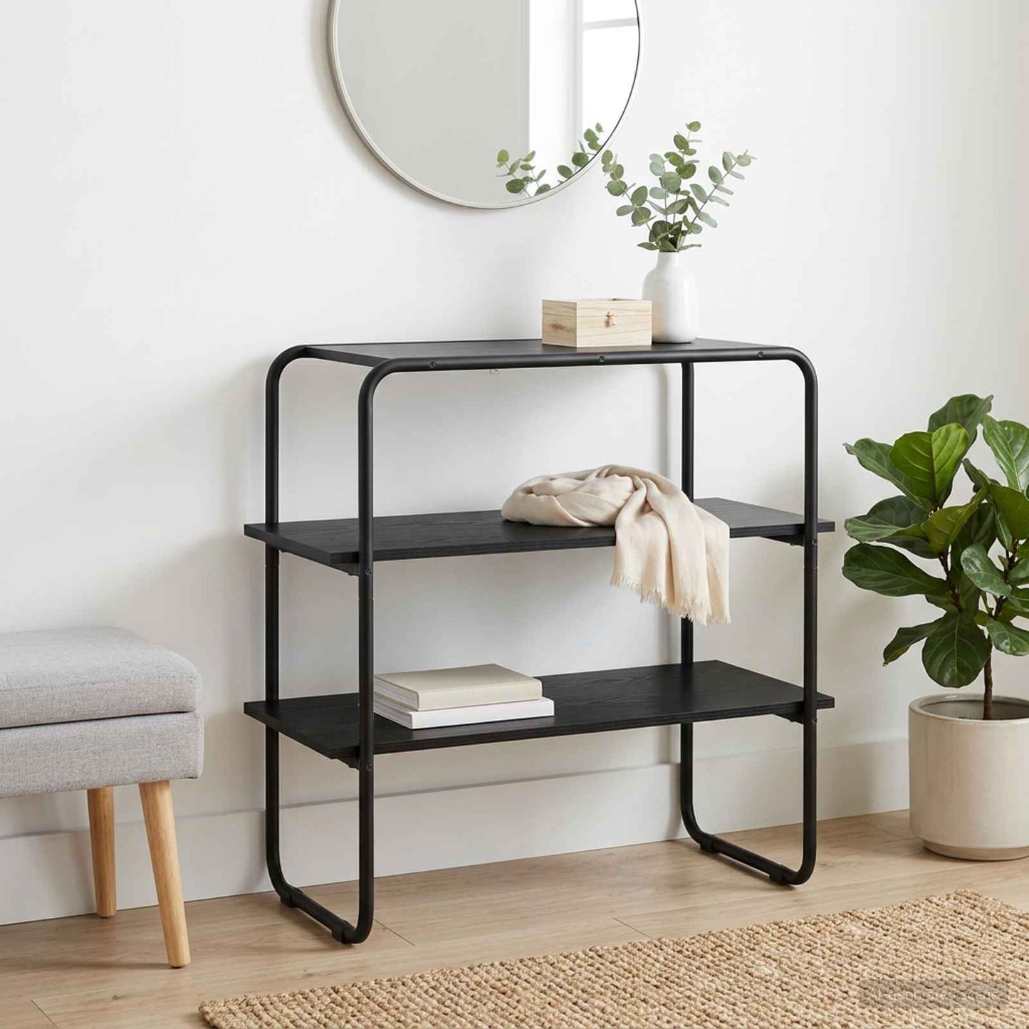 vidaXL Console Table Black Oak 100 x 41 x 75 cm Engineered Wood 1