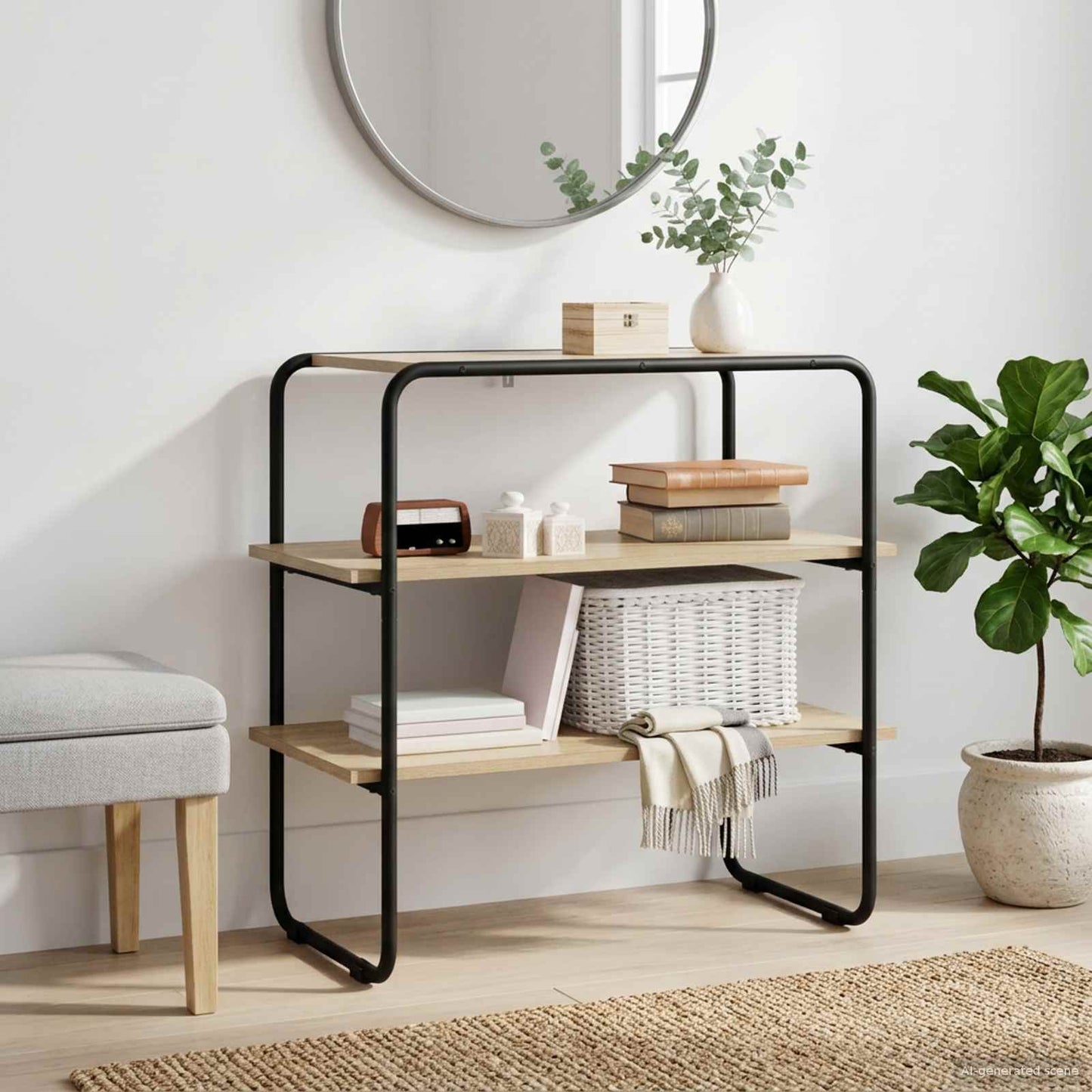 vidaXL Console Table Sonoma Oak 100 x 41 x 75 cm Engineered Wood 1