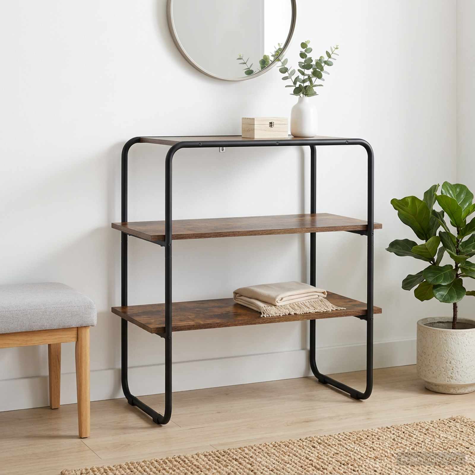 vidaXL Console Table Smoked Oak 100 x 41 x 75 cm Engineered Wood 1