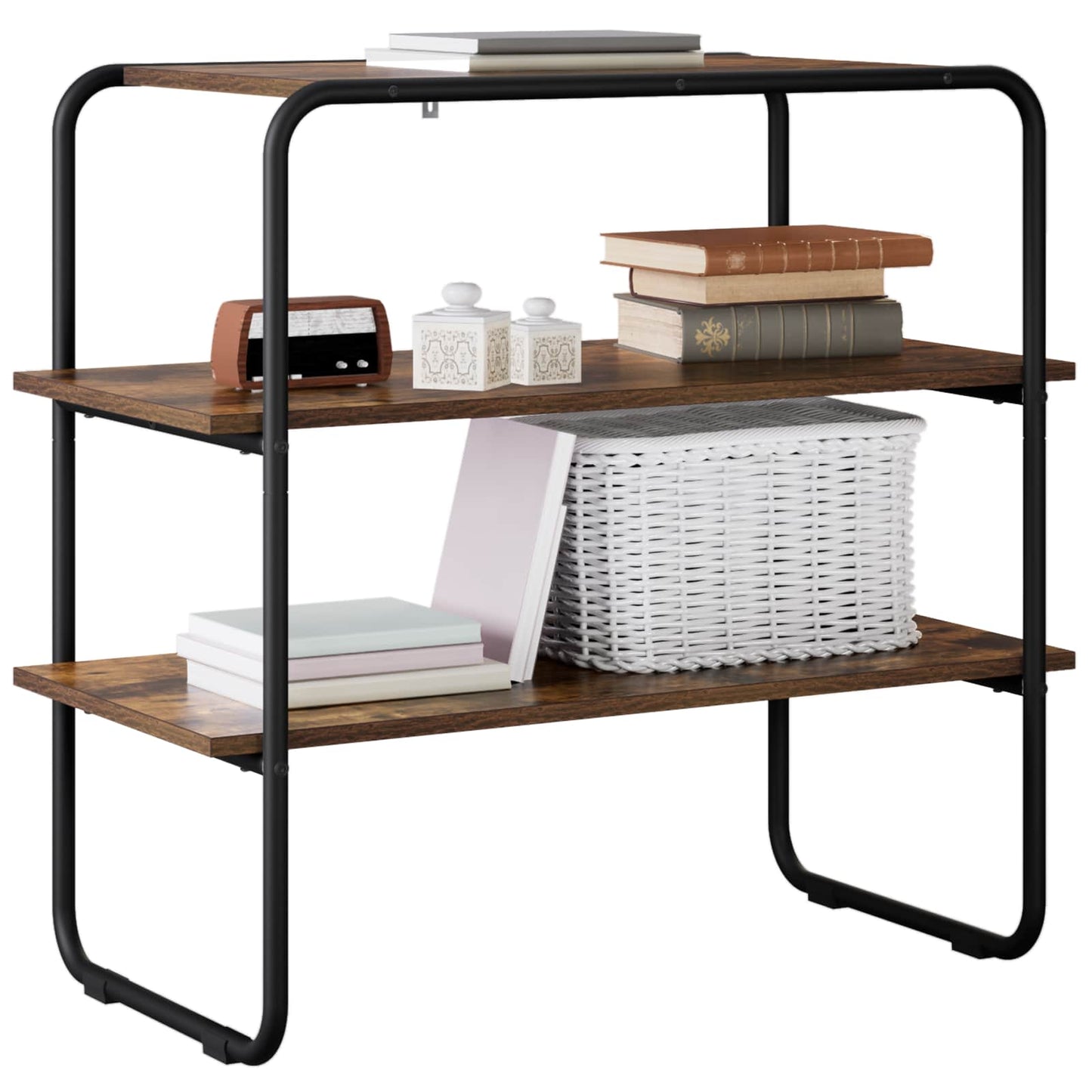 vidaXL Console Table Smoked Oak 100 x 41 x 75 cm Engineered Wood 3