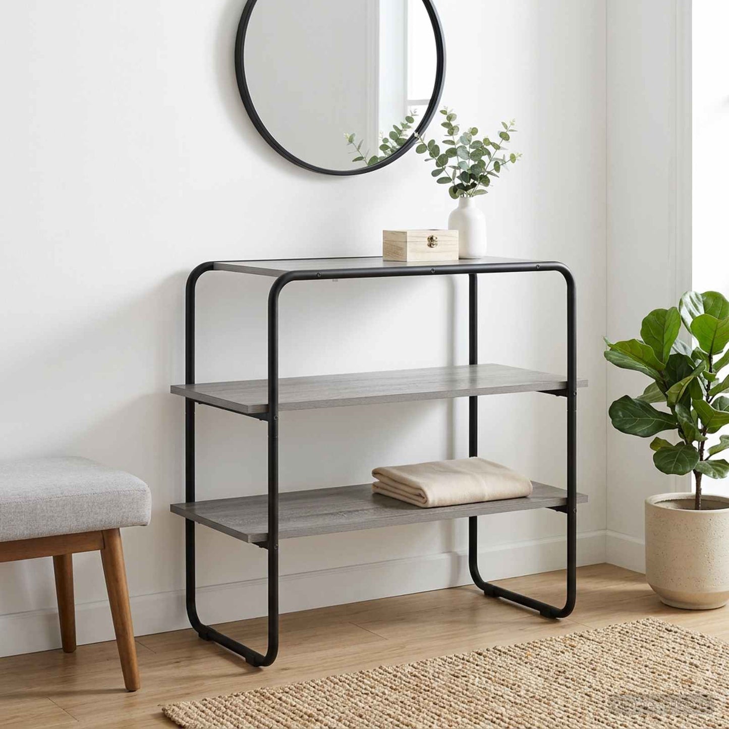 vidaXL Console Table Grey Sonoma 100 x 41 x 75 cm Engineered Wood 1
