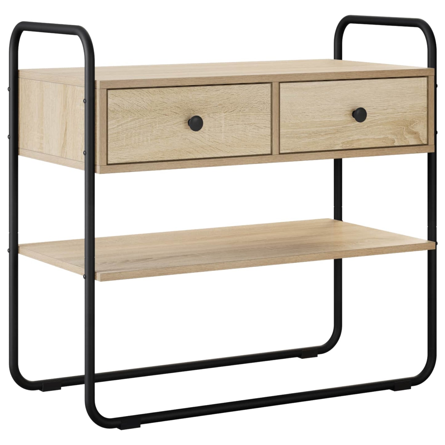 vidaXL Console Table Sonoma Oak 80 x 40 x 75 cm Engineered Wood 2